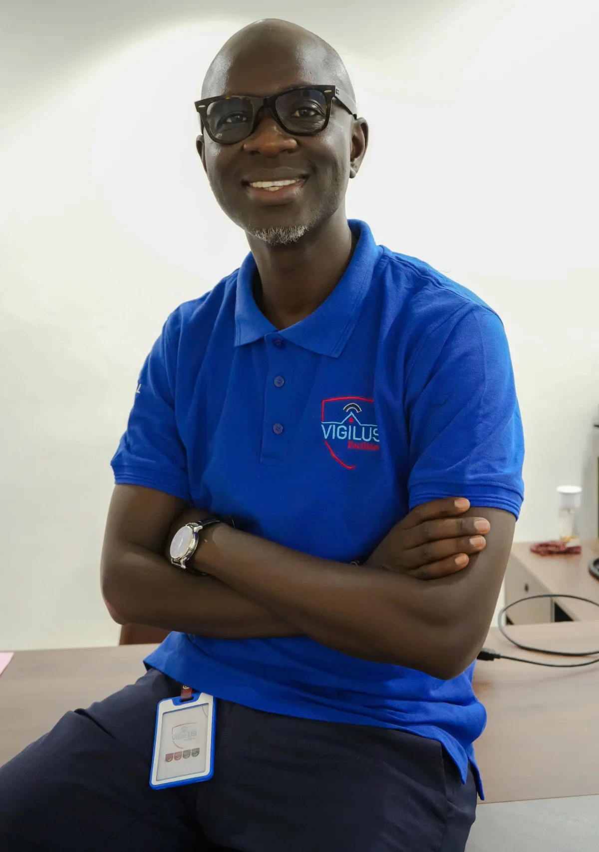 Alassane Mbaye en polo Vigilus